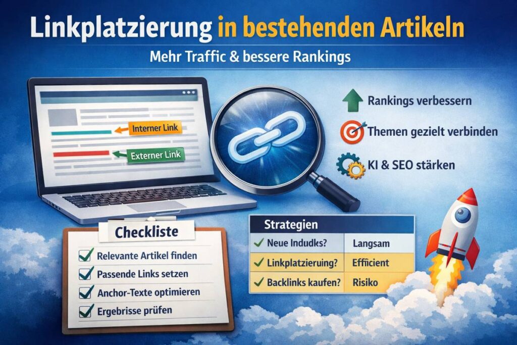 Linkplatzierung in bestehenden Artikel 1 Linkplatzierung in bestehenden Artikel