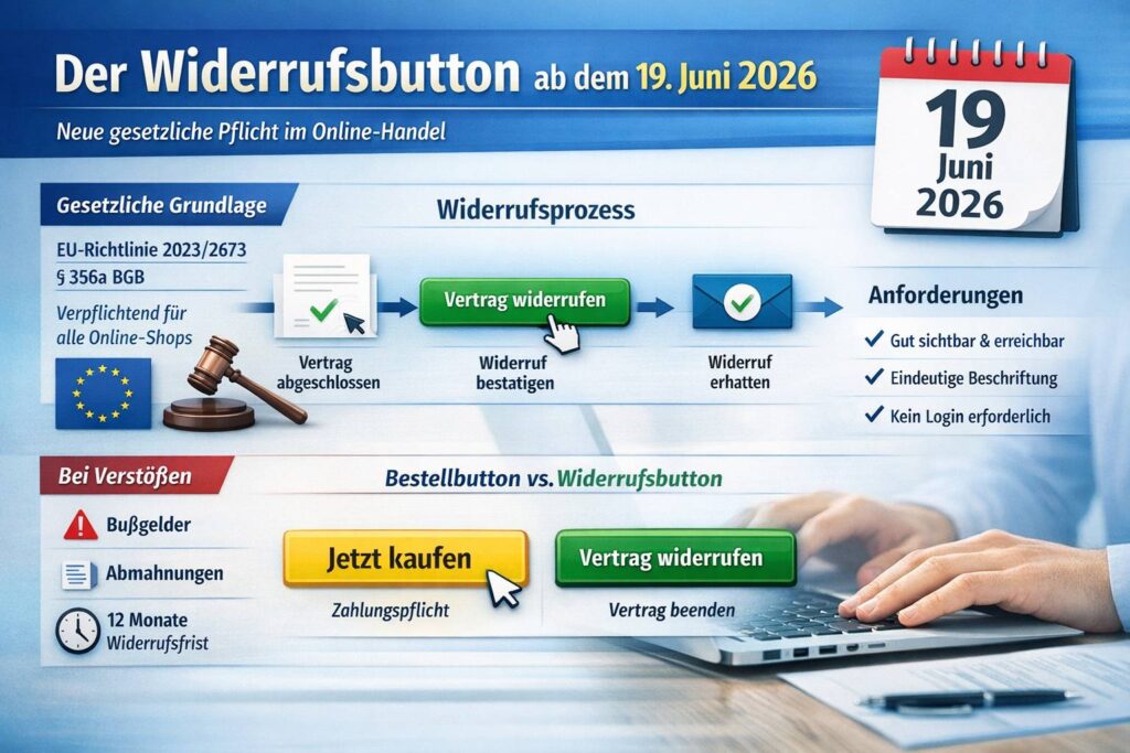 Widerrufsbutton ab 2026 – Rechtssichere Umsetzung 1 Widerrufsbutton ab dem 19. Juni 2026